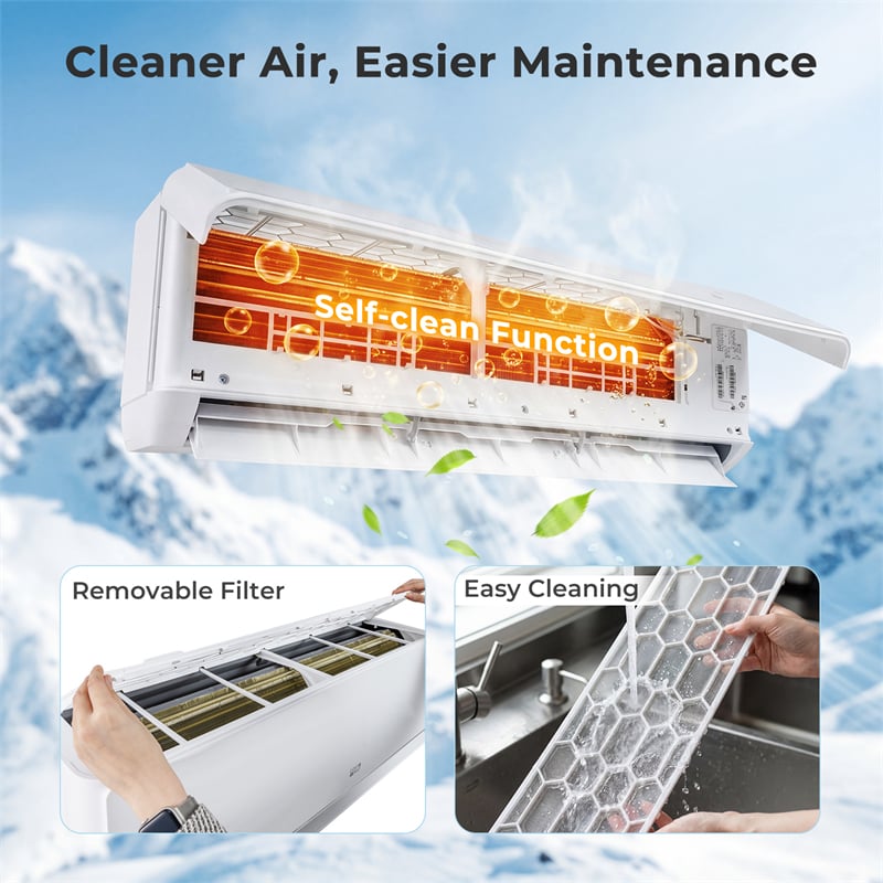 X-Pro 27000 BTU 3-Zone Mini Split Air Conditioner, 24 SEER2 WiFi Enabled Energy Star Inverter Ductless AC & Heat Pump System w/ Line Set