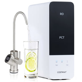 AW-RB05 Alkaline PH+ Reverse Osmosis Water Filter, 8-Stage 800 GPD Tankless Under Sink RO System, Smart LED Faucet, 2:1 Pure to Drain Ratio