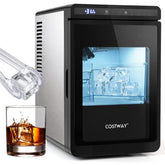 Clear Ice Cube Maker Countertop, 1.6" Large Square Ice Machine with Slow-Melting & Self-Cleaning, Dual Mode, 24H Timer for Whiskey, Cocktails, Bourbon