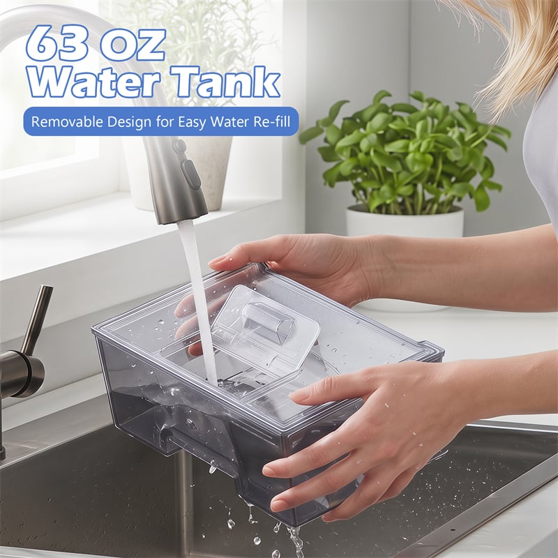 Crescent Ice Maker Countertop, 26 Lbs/24H Ice Machine w/ 11 Ice Thickness Levels, 16 Cubes in 15 Mins, Self-Cleaning & Timer for Home Office Party Bar