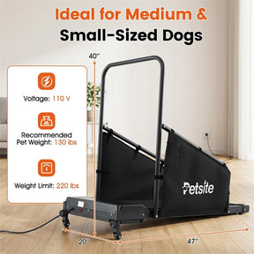 Dog Treadmill for Small Medium Dogs, Indoor Pet Running Machine with Remote Control & LCD Display, Quiet Walking Pad 220 LBS Dog Exercise Equipment
