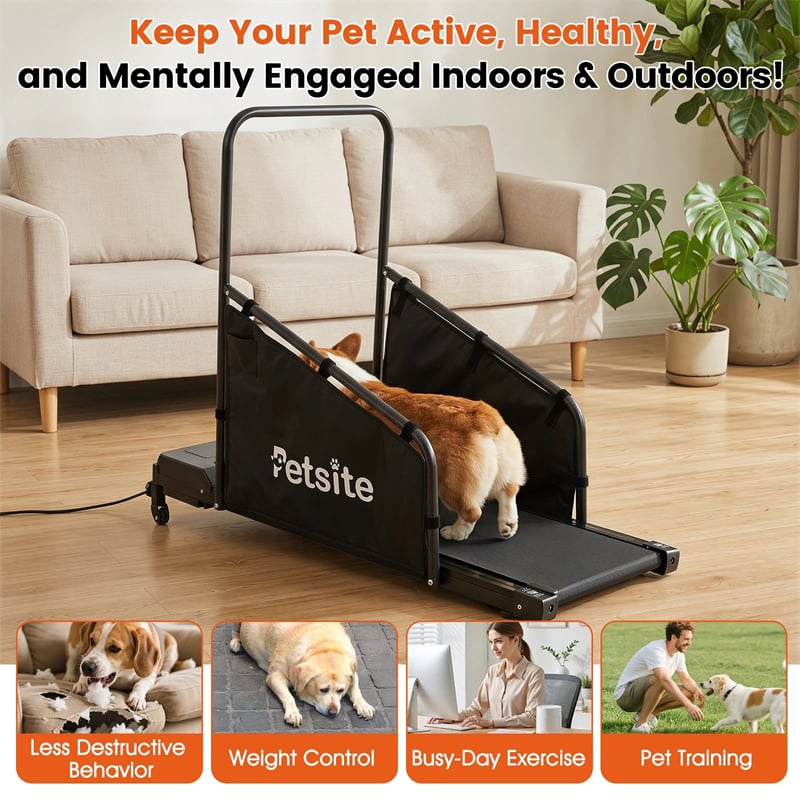 Dog Treadmill for Small Medium Dogs, Indoor Pet Running Machine with Remote Control & LCD Display, Quiet Walking Pad 220 LBS Dog Exercise Equipment