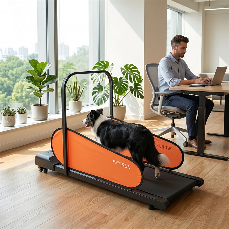Dog Treadmill Pet Running Machine for Small & Medium Dogs, Dog Pacer Walking Pad with Remote, LED Display, 15 Programs & Wheels for Indoor Exercise