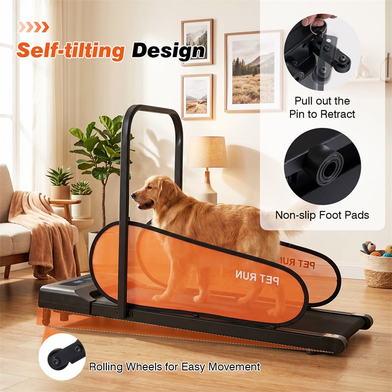 Dog Treadmill Pet Running Machine for Small & Medium Dogs, Dog Pacer Walking Pad with Remote, LED Display, 15 Programs & Wheels for Indoor Exercise