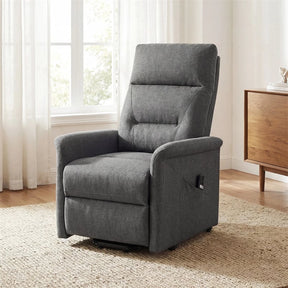 Power Lift Recliner Chair for Elderly, Electric Fabric Recliner Sofa with Remote Control, Side Storage Pocket & Retractable Footrest for Living Room