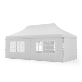 10 x 20 FT Instant Setup Pop Up Canopy w/6 Sidewalls Windows & Carrying Bag, Portable Outdoor Canopy Tent for Party Wedding