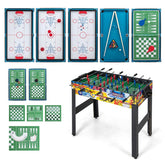 48" 12-in-1 Multi Combo Game Table Set with Foosball, Hockey, Ping Pong, Pool, Chess, Bowling, Checkers, Shuffleboard