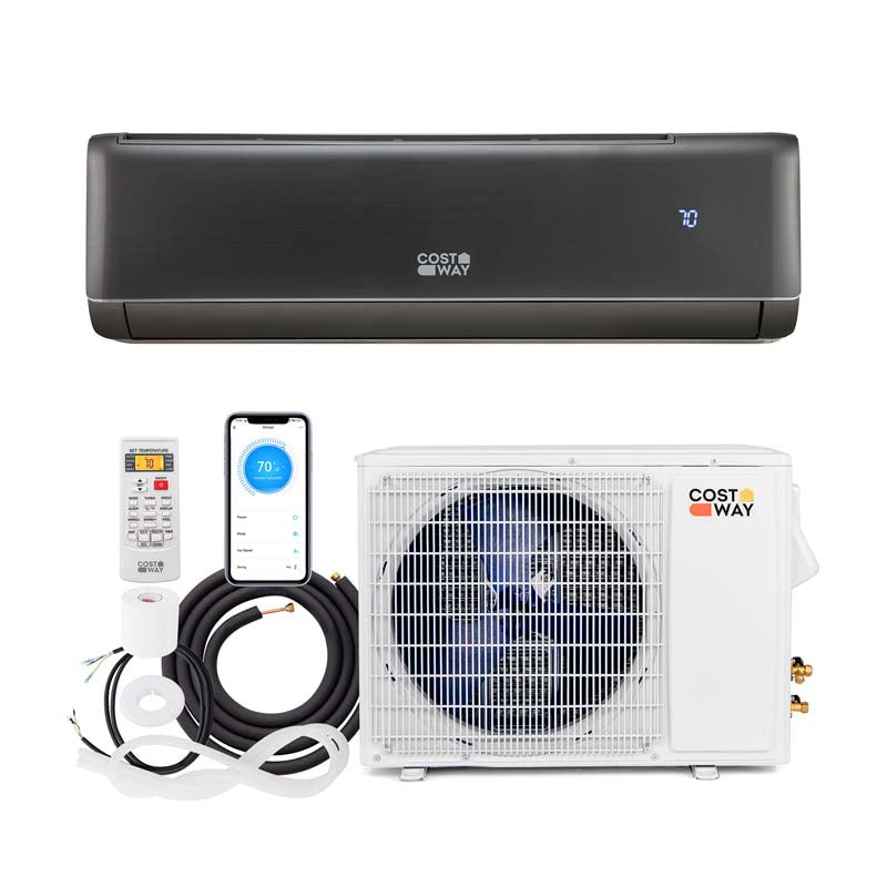 12,000 BTU Wifi Enabled Mini Split Air Conditioner and Heater, 21 SEER2 208-230V Inverter Split AC Unit with Heat Pump