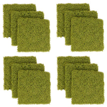 12Pcs 20" x 20" Faux Green Moss Panels, Artificial Grass Wall Panels w/X-shaped Structure, Greenery Wall Backdrop for Backyard Porch