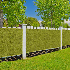 12Pcs 20" x 20" Faux Green Moss Panels, Artificial Grass Wall Panels w/X-shaped Structure, Greenery Wall Backdrop for Backyard Porch