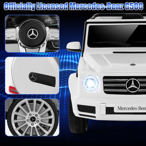 Licensed Mercedes Benz G500 Kids Ride On Car Truck with Rocking Mode, 12V Battery Powered 4WD G Wagon Electric Toy Vehicle