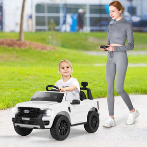 12V Licensed Ford Ranger Kids Ride on Car, Battery Powered Electric Vehicle Toy Car w/ Remote Control, Storage Basket, Music