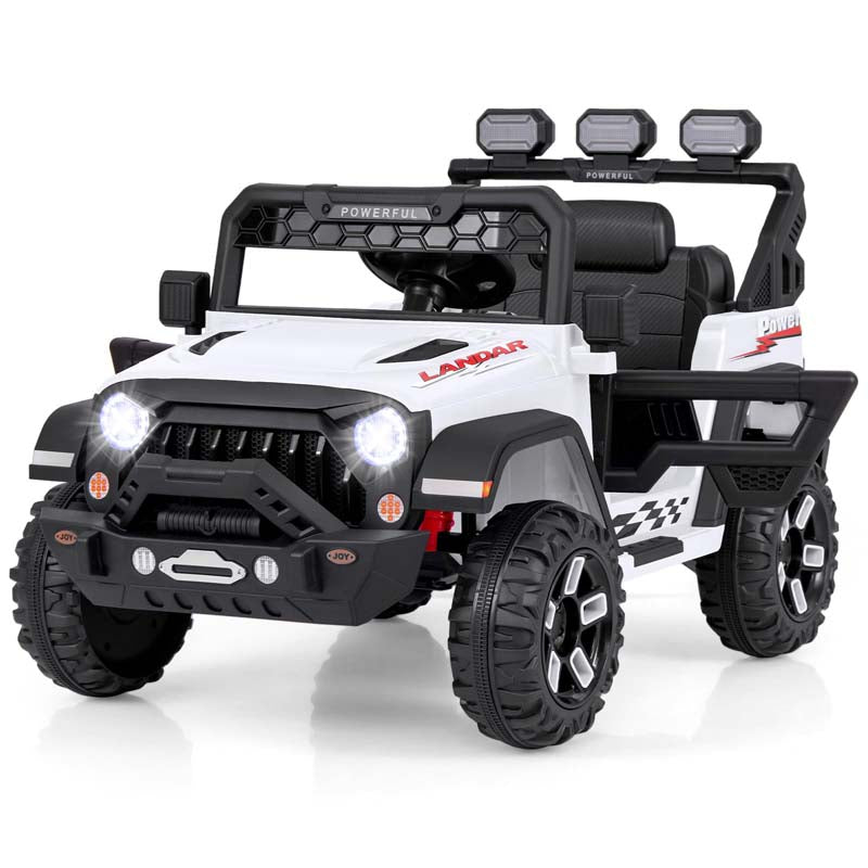 12V Electric Kids Ride on Truck, Battery Powered Kids Toy Car with Remote Control, 3 Speed & Spring Suspension, Music