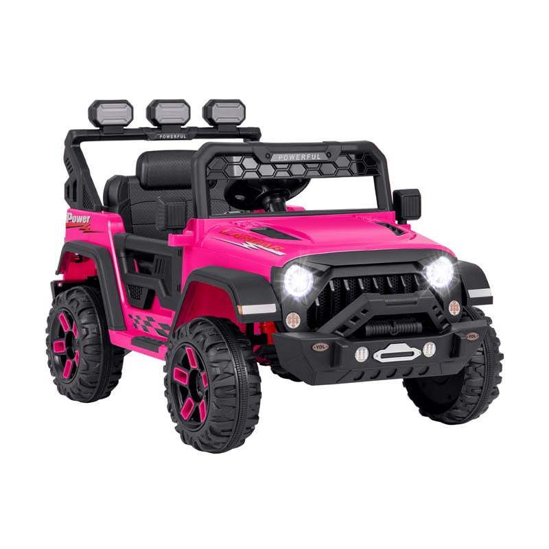 12V Electric Kids Ride on Truck, Battery Powered Kids Toy Car with Remote Control, 3 Speed & Spring Suspension, Music