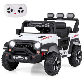 12V Electric Kids Ride on Truck, Battery Powered Kids Toy Car with Remote Control, 3 Speed & Spring Suspension, Music