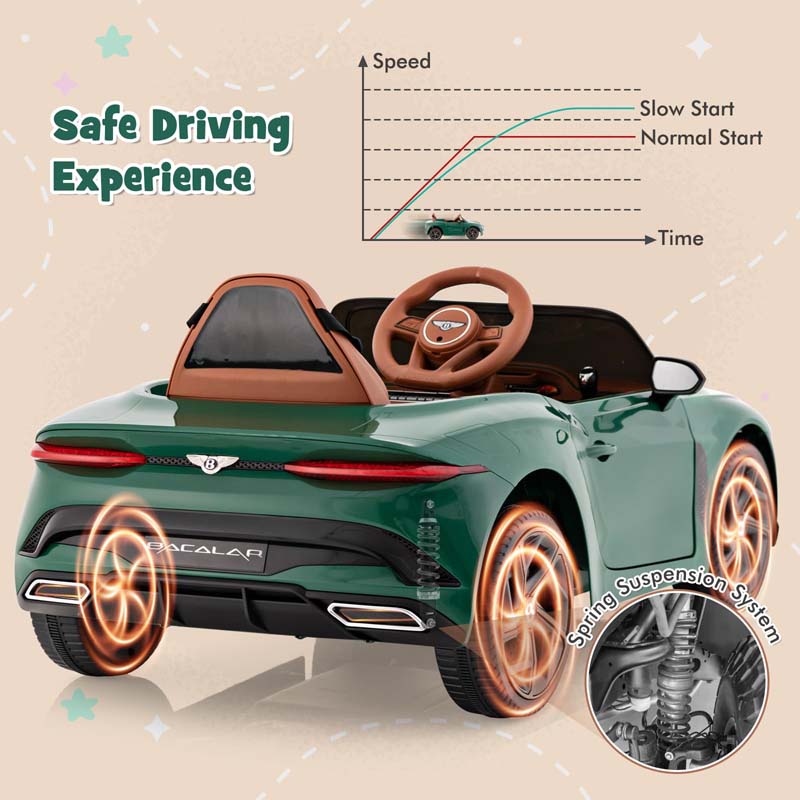 12V Licensed Bentley Bacalar Battery Kids Ride-on Toy Car with Remote Control, Scissor Doors, Lights & Sound Effects