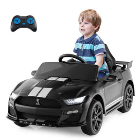 12V Licensed Ford Mustang Shelby GT500 Kids Ride-on Car, Electric Racing Toy Car with Remote Control