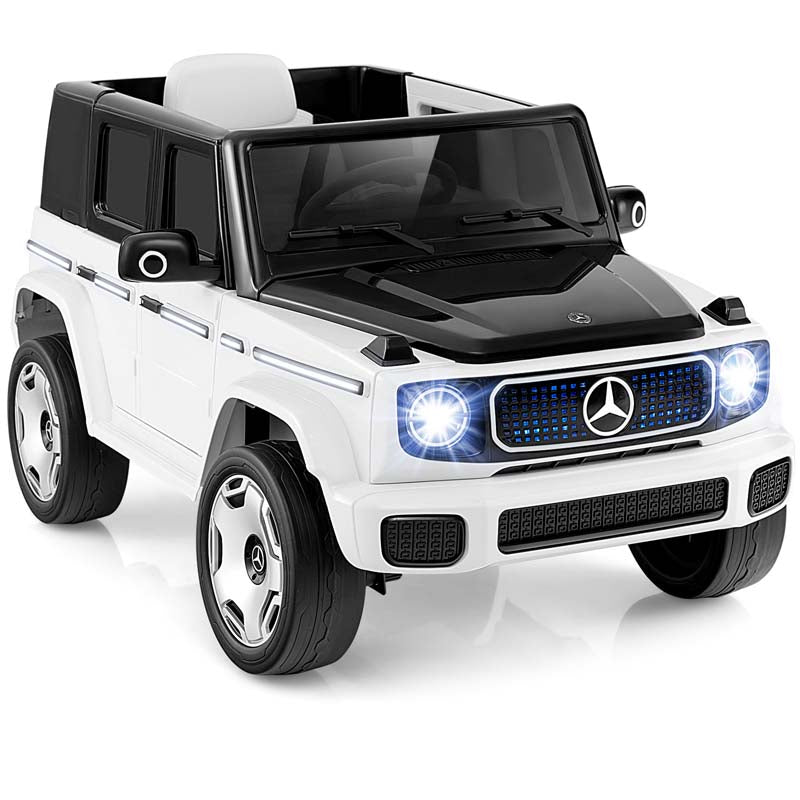 12V 4WD Licensed Mercedes-Benz EQG Kids Ride On Car, Battery Powered Electric Toy Car with Remote Control, Music