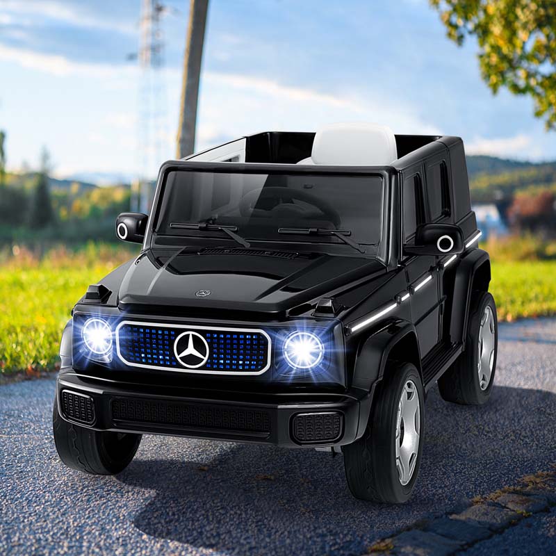 12V 4WD Licensed Mercedes-Benz EQG Kids Ride On Car, Battery Powered Electric Toy Car with Remote Control, Music