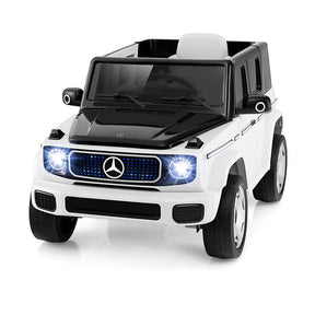 12V 4WD Licensed Mercedes-Benz EQG Kids Ride On Car, Battery Powered Electric Toy Car with Remote Control, Music