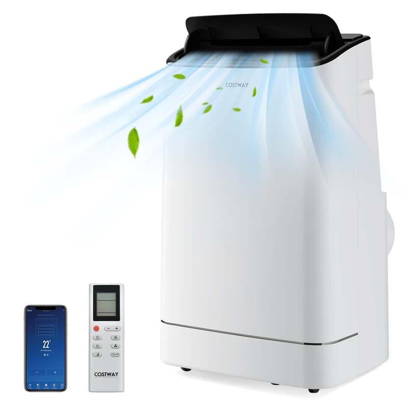 15000 BTU 4-in-1 Portable Air Conditioner with Heat, Auto Swing, Dehumidifier, Remote/APP Control & Window Kit