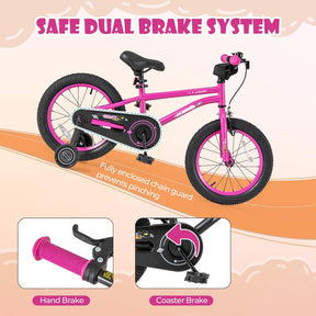 16" Kids Bike for 4-7 Years Old Girls Boys Sport Bicycle with Adjustable Saddle, Training Wheels, Reflectors