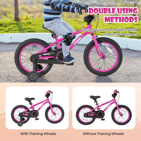 16" Kids Bike for 4-7 Years Old Girls Boys Sport Bicycle with Adjustable Saddle, Training Wheels, Reflectors