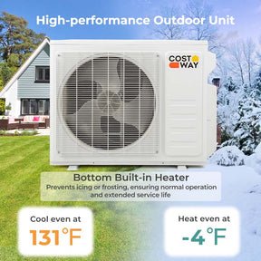 18000 BTU 20 SEER2 Dual Zone Mini Split Air Conditioner & Heater, Works with Alexa, Wifi Enabled Inverter Split System AC Unit with Heat Pump