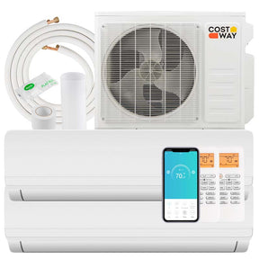 18000 BTU 20 SEER2 Dual Zone Mini Split Air Conditioner & Heater, Works with Alexa, Wifi Enabled Inverter Split System AC Unit with Heat Pump