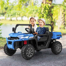 2-Seater Kids Ride On UTV, 12V Battery Powered Electric Toy Car with Remote Control, Dump Bed & Extra Shovel