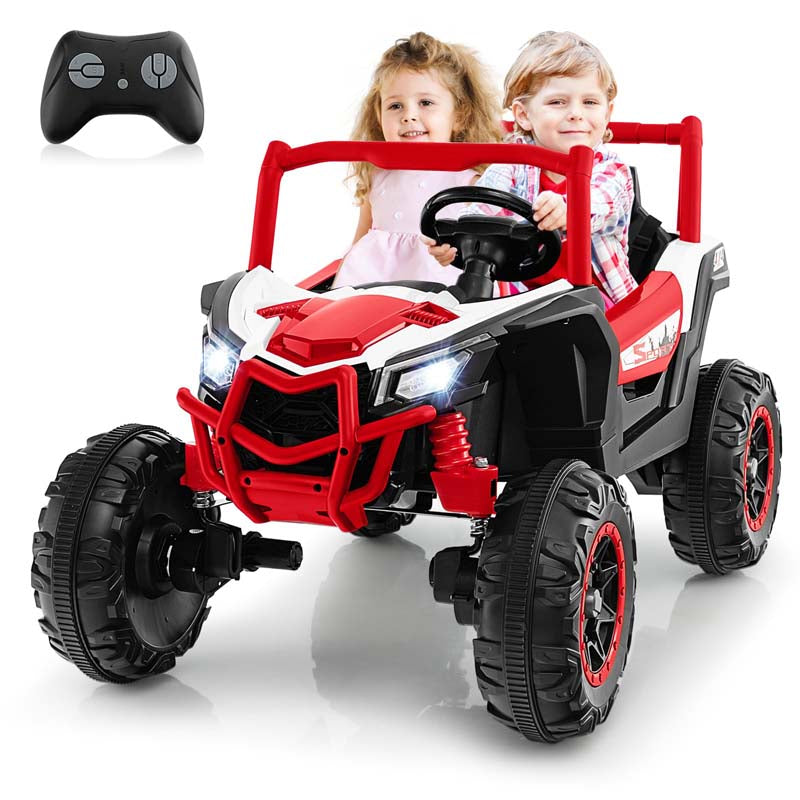 4WD/2WD 2-Seater Kids Ride on UTV, 24V Battery Powered Electric Toy Car with Remote Control, Suspension Spring