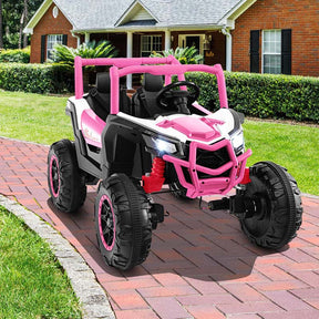 4WD/2WD 2-Seater Kids Ride on UTV, 24V Battery Powered Electric Toy Car with Remote Control, Suspension Spring