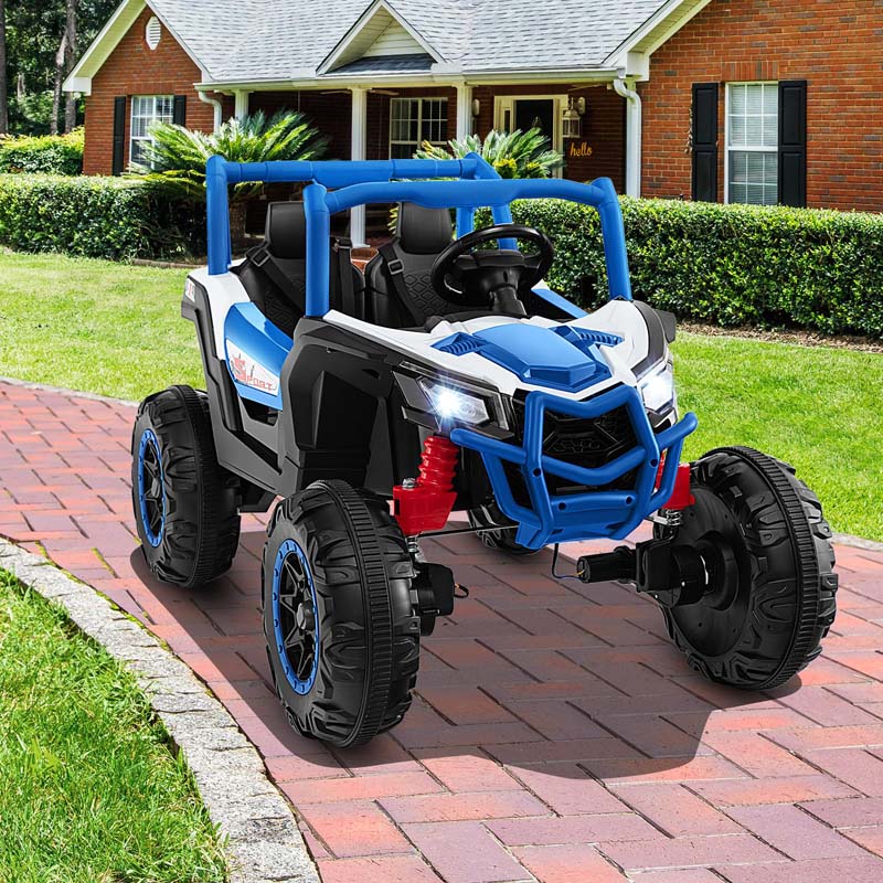 4WD/2WD 2-Seater Kids Ride on UTV, 24V Battery Powered Electric Toy Car with Remote Control, Suspension Spring