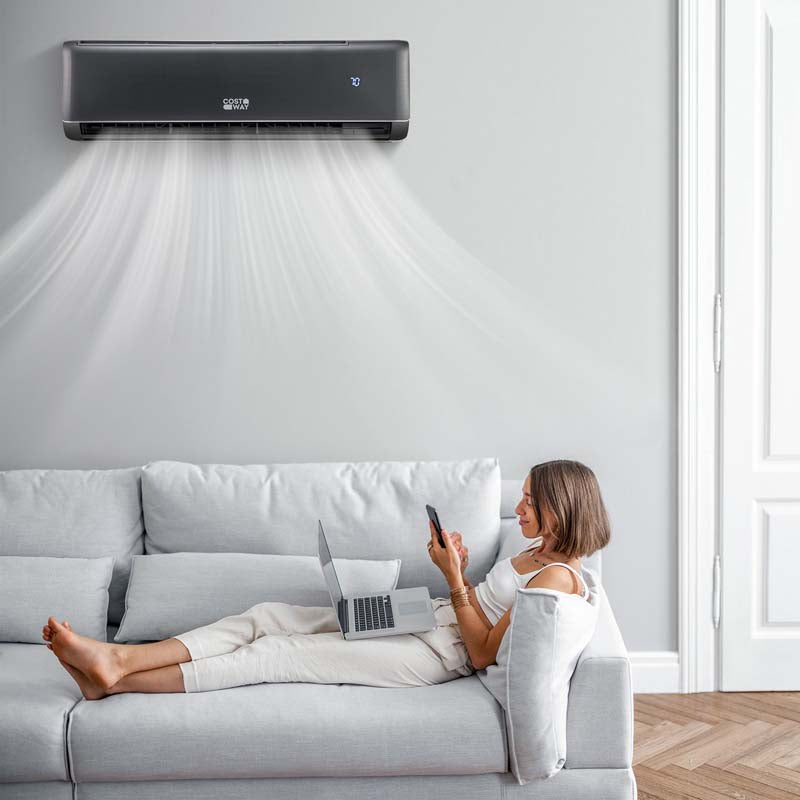 22,000 BTU Wifi Enabled Mini Split Air Conditioner and Heater, 21 SEER2 208-230V Inverter Split AC Unit with Heat Pump