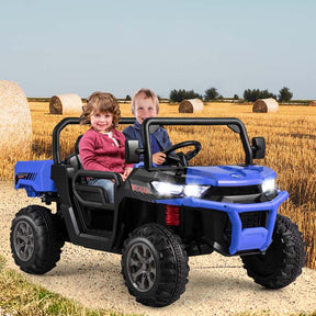 24V 2-Seater Kids Ride on UTV Dump Truck, Battery Powered Off-Road Electric Toy Car with Remote Control, Moving Dump Bed