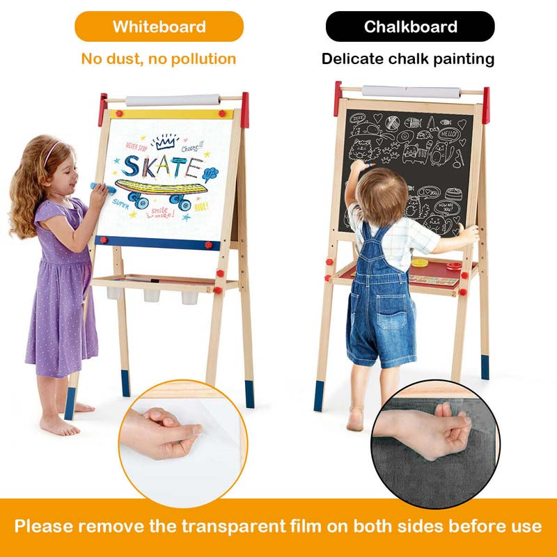 2-in-1 Wood Kids Art Table & Easel Set with 2 Chairs Sale, Price & Reviews  - Eletriclife