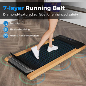 3-in-1 2.25HP Walking Pad Under Desk Treadmill for Office Home with Smart App Control, Mini Portable Treadmill Pad for Small Space