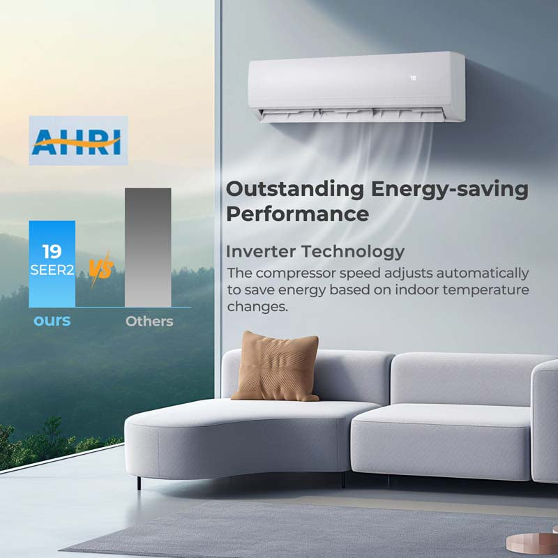 36000 BTU 19 SEER2 Quad 4 Zone Mini Split Air Conditioner & Heater, Works with Alexa, Wifi Enabled Inverter Split System AC Unit with Heat Pump