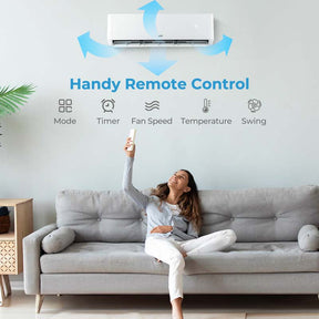 36000 BTU 21.5 SEER2 Quad 4 Zone Mini Split Air Conditioner & Heater, Works with Alexa, Wifi Enabled Inverter Split System AC Unit with Heat Pump