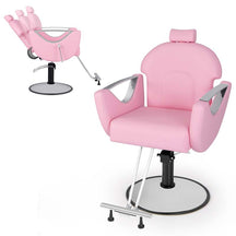 360° Swivel Reclining Barber Salon Chair with Adjustable Height, Heavy Duty Hair Styling Chair for Makeup Facial Waxing Tattoo