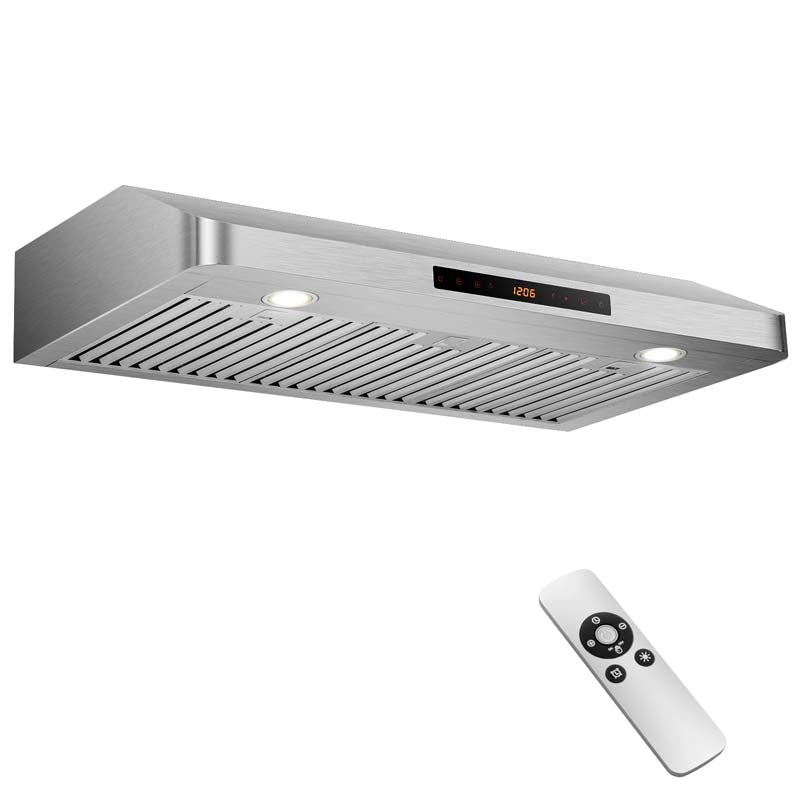 36/30 Inch Under Cabinet Range Hood with Gesture/Touch/Remote Control, 900 CFM Kitchen Vent w/ 4 Speed, Adjustable LED Lights