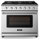 36" Freestanding Dual Fuels Natural Gas Range with 6 Burners Cooktop & 6 Cu.Ft. Convection Oven, Storage Drawer