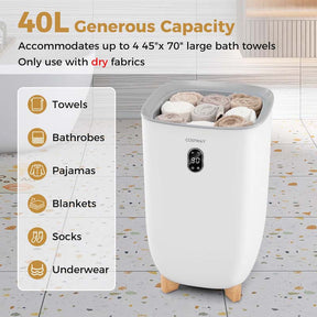 40 L Large Towel Warmer Bucket for Bathroom, Upgraded Towel Heater with 2 Fragrant Disc Holders, Blanket Warmer with 4-Level Timer, Auto Shut Off