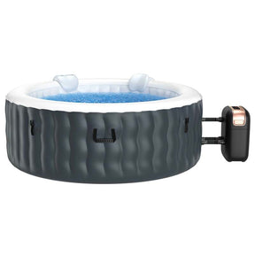 4-Person SaluSpa Inflatable Hot Tub Spa with 108 Massage Bubble Jets, Air Pump, Filter Cartridge & Cover, Portable Outdoor Blow Up Spa