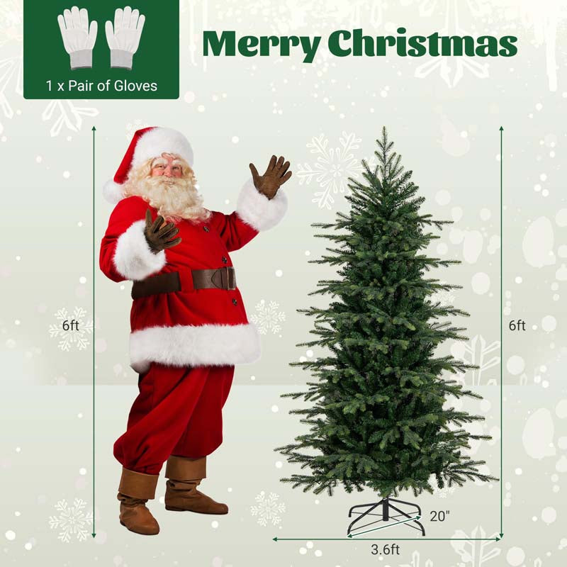 6/7.5/9 FT Pre-lit Artificial Christmas Tree with 714/1162/1770 Branch Tips, 260/380/560 LED Lights, 11 Lighting Modes, Timer, Remote Control