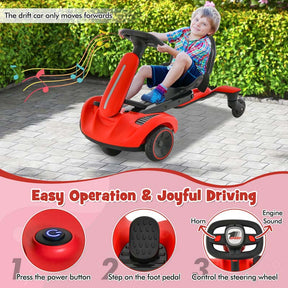 Kids Ride On Drift Car with 360° Spin & 2 Adjustable Heights , 6V Battery Powered Electric Vehicle Toddler Ride On Car Toy Gift