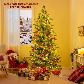 6/7.5/9 FT Pre-lit Artificial Christmas Tree with 714/1162/1770 Branch Tips, 260/380/560 LED Lights, 11 Lighting Modes, Timer, Remote Control