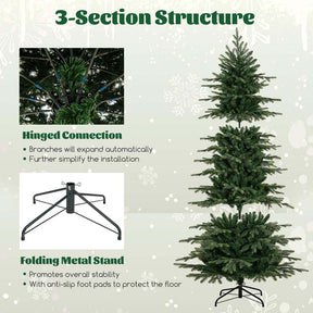 6/7.5/9 FT Pre-lit Artificial Christmas Tree with 714/1162/1770 Branch Tips, 260/380/560 LED Lights, 11 Lighting Modes, Timer, Remote Control