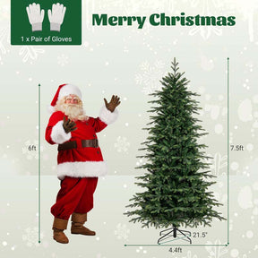 6/7.5/9 FT Pre-lit Artificial Christmas Tree with 714/1162/1770 Branch Tips, 260/380/560 LED Lights, 11 Lighting Modes, Timer, Remote Control