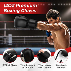 71" Freestanding Punching Bag with 25 Suction Cups Gloves & Filling Base, Heavy Boxing Bag Stand for MMA Muay Thai Fitness